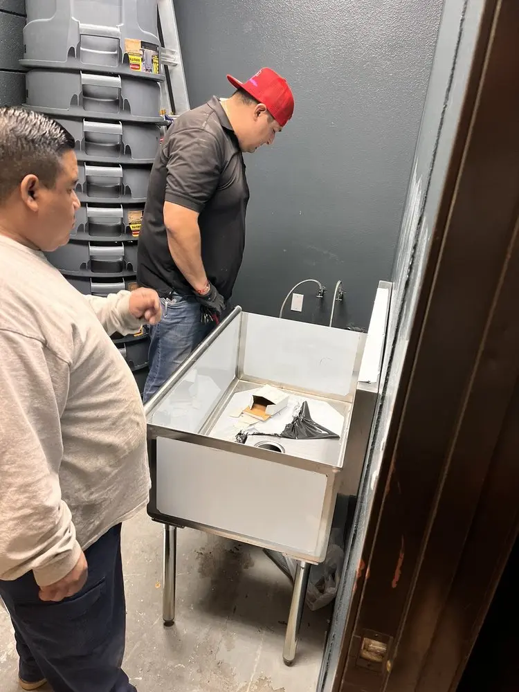 Commercial plumbing and sink installation in Heights