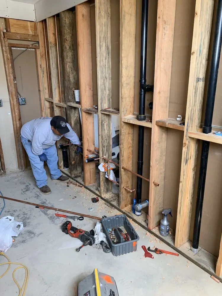 Commercial rough-in plumbing for Water Heater Replacement in Heights